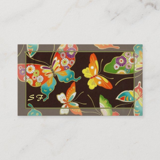 Tarjeta de visita de la mariposa (Anverso)