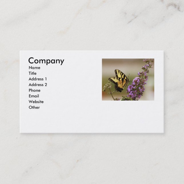 Tarjeta de visita de la mariposa (Anverso)