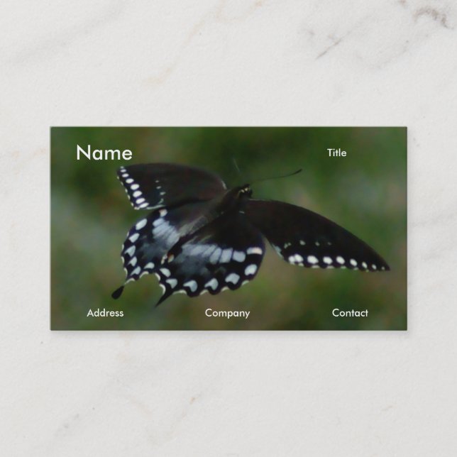 Tarjeta de visita de la mariposa (Anverso)