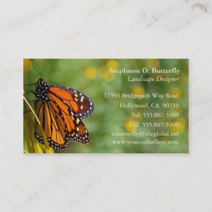 Tarjeta de visita de la mariposa de monarca 3