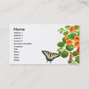 Tarjeta de visita de la mariposa de Swallowtail