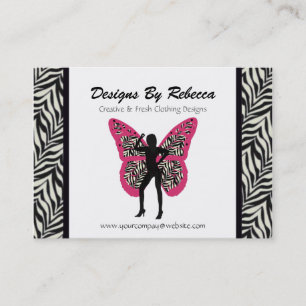 Tarjeta de visita de la mariposa del estampado de