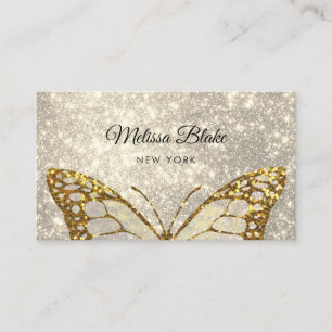 tarjeta de visita de la mariposa dorada