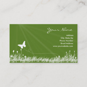 Tarjeta de visita de la mariposa en vuelo