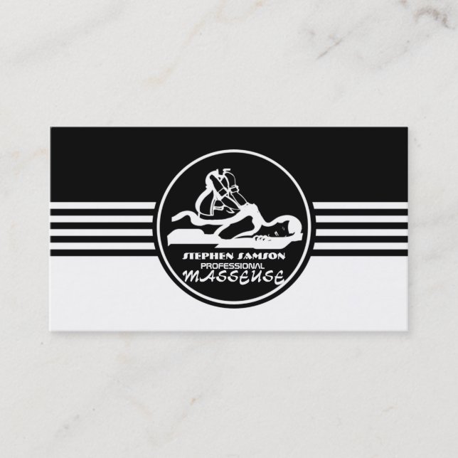 Tarjeta de visita de la masajista (Anverso)