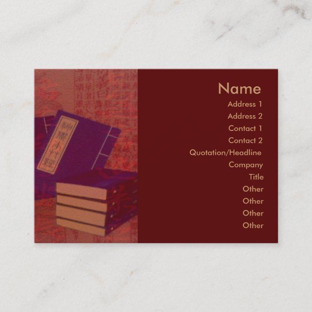 Tarjeta de visita de la medicina china (Anverso)