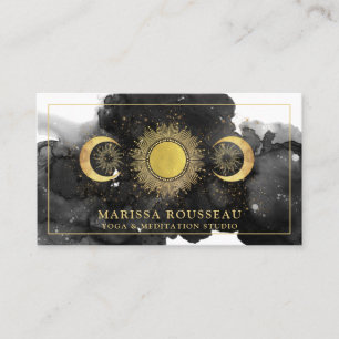 Tarjeta de visita de la Moon del Sol Negro Gold In