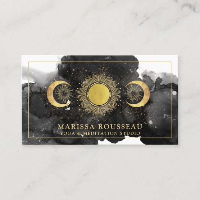 Tarjeta de visita de la Moon del Sol Negro Gold In (Anverso)