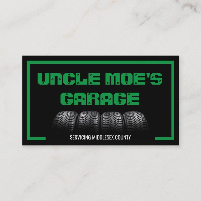 TARJETA DE VISITA DE LA MOTOCICLETA DEL MECÁNICO (Anverso)