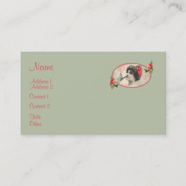 Tarjeta de visita de la mujer del Victorian (Anverso)