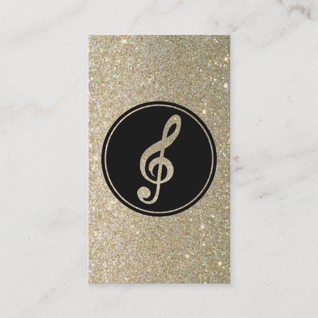 Tarjeta de visita de la nota de la música del (Anverso)