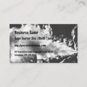 Tarjeta de visita de la nube de Vape que sopla
