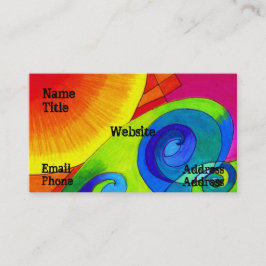 Tarjeta de visita de la onda de balanceo