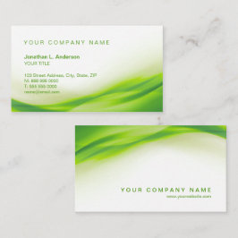 Tarjeta de visita de la onda verde