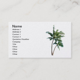 Tarjeta de visita de la palmera