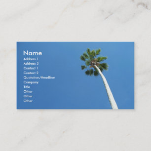 Tarjeta de visita de la palmera de West Palm Beach