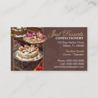 Tarjeta de visita de la panadería