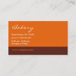 Tarjeta de visita de la panadería