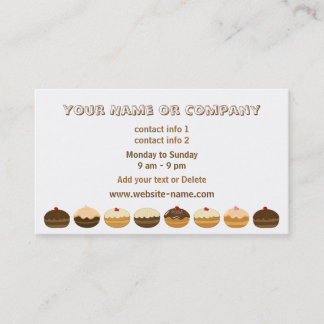 Tarjeta de visita de la panadería