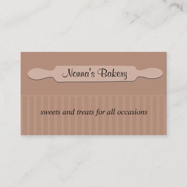 Tarjeta de visita de la panadería (Anverso)