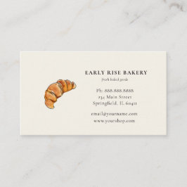 Tarjeta de visita de la panadería Croissant Waterc