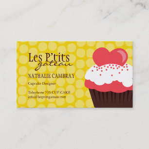 Tarjeta de visita de la panadería de la magdalena