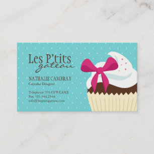 Tarjeta de visita de la panadería de la magdalena