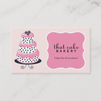 Tarjeta de visita de la panadería de la torta