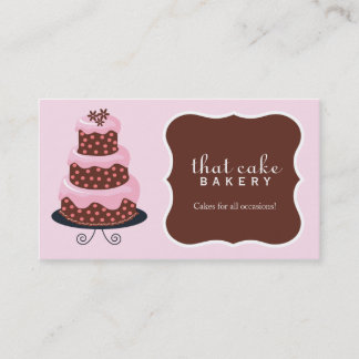 Tarjeta de visita de la panadería de la torta