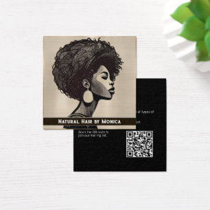 Tarjeta de visita de la peluquería afroamericana n