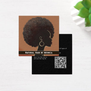 Tarjeta de visita de la peluquería afroamericana n