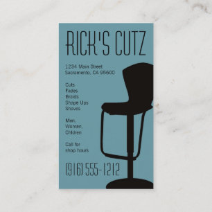 Tarjeta de visita de la peluquería de caballeros