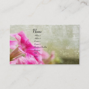 Tarjeta de visita de la petunia