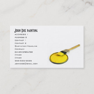 Tarjeta de visita de la pintura