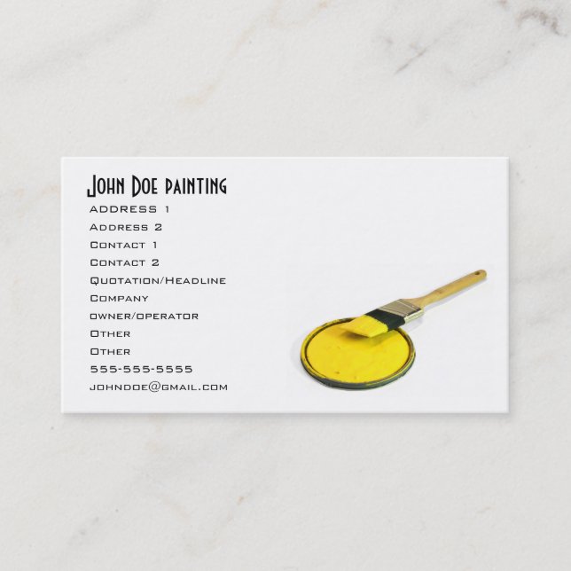 Tarjeta de visita de la pintura (Anverso)