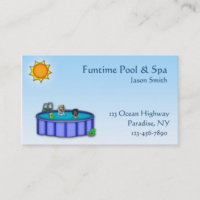 Tarjeta de visita de la piscina (Anverso)