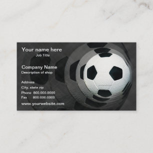 Tarjeta de visita de la plantilla del fútbol