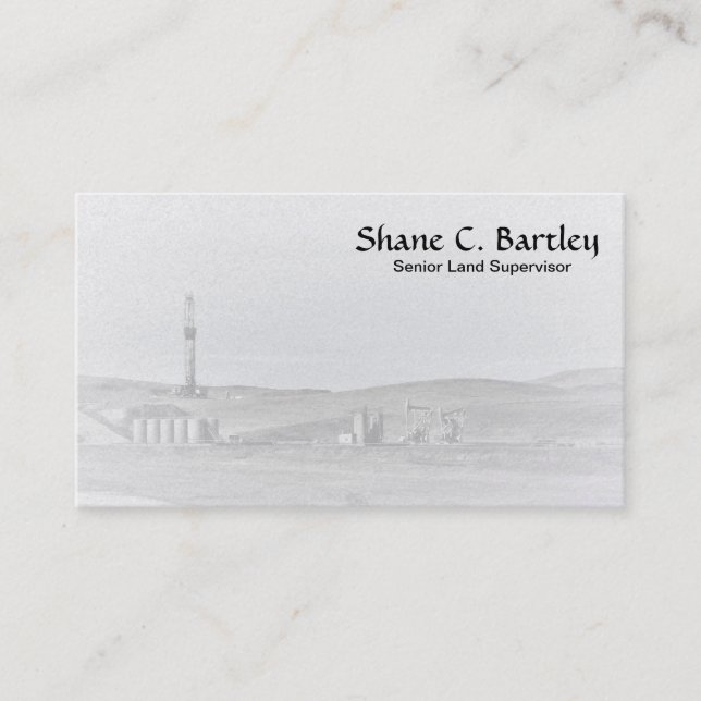 Tarjeta de visita de la plataforma de perforación (Anverso)