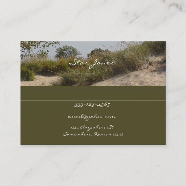 Tarjeta de visita de la playa (Anverso)