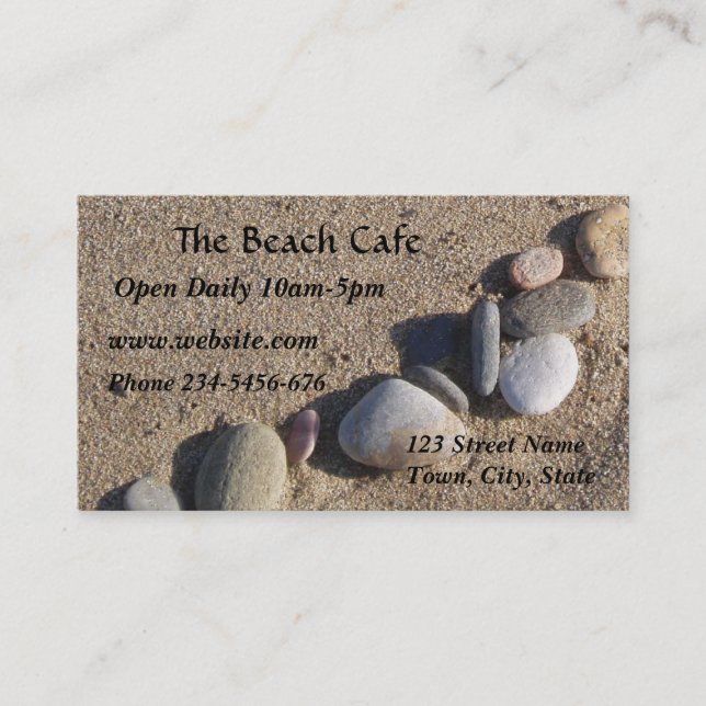 Tarjeta de visita de la playa (Anverso)