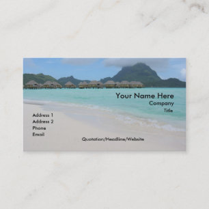 Tarjeta de visita de la playa de Bora Bora