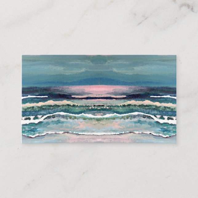 Tarjeta de visita de la playa de la onda del claro (Anverso)