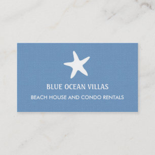 Tarjeta de visita de la playa de las estrellas de