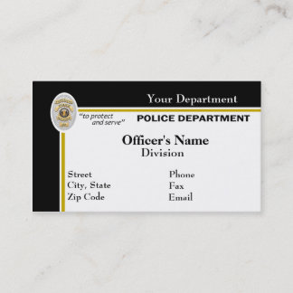 Tarjeta de visita de la policía