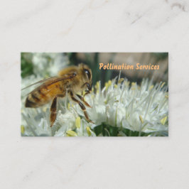 tarjeta de visita de la polinización de la abeja