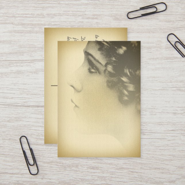 Tarjeta de visita de la postal del retrato del (Anverso/Reverso In Situ)