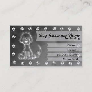 Tarjeta de visita de la preparación del perro