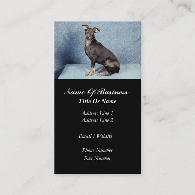 Tarjeta de visita de la preparación del perro (Anverso)