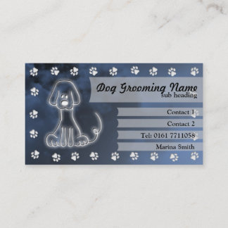 Tarjeta de visita de la preparación del perro