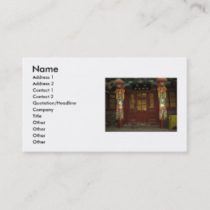Tarjeta de visita de la puerta china